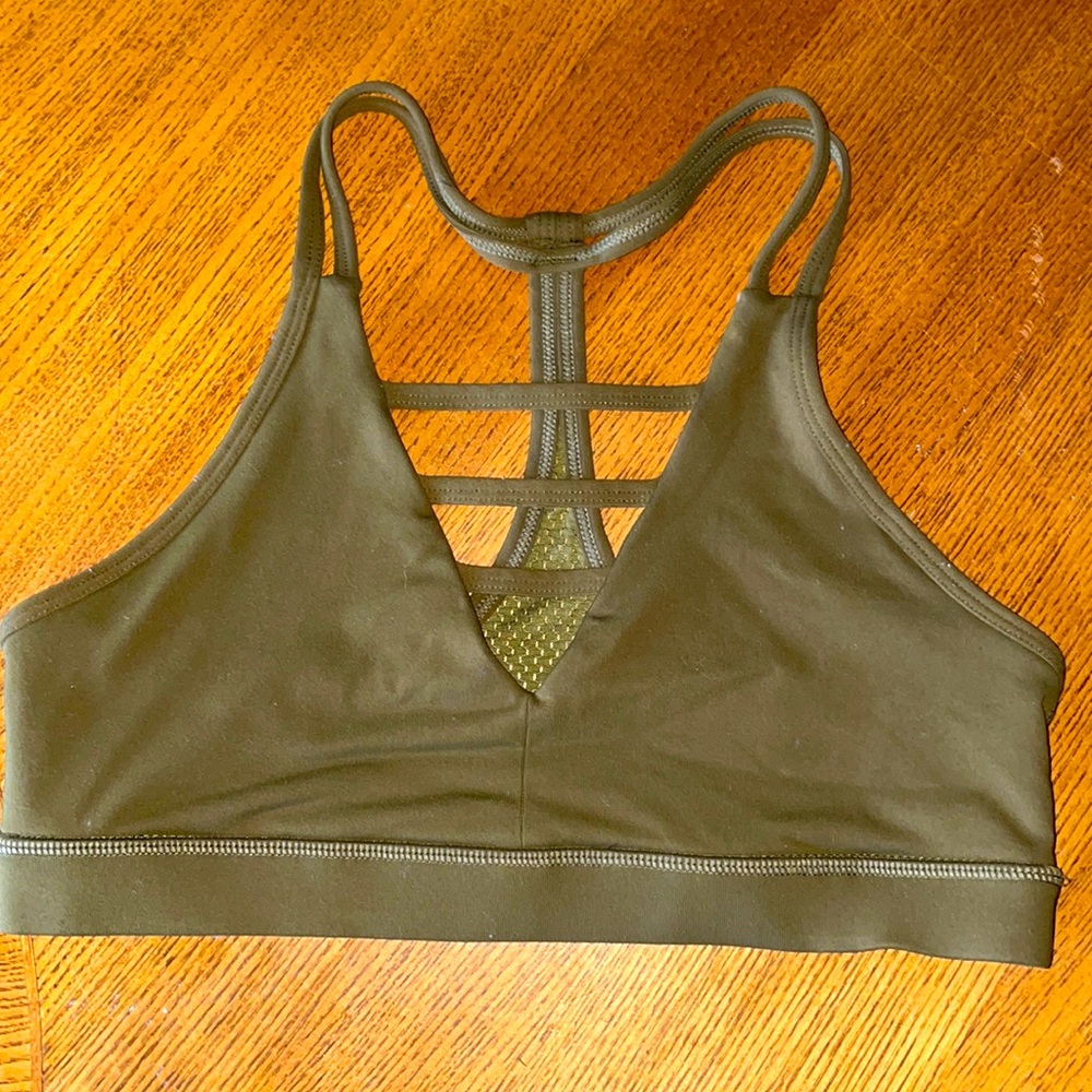 New never work green med sport bra from zyia